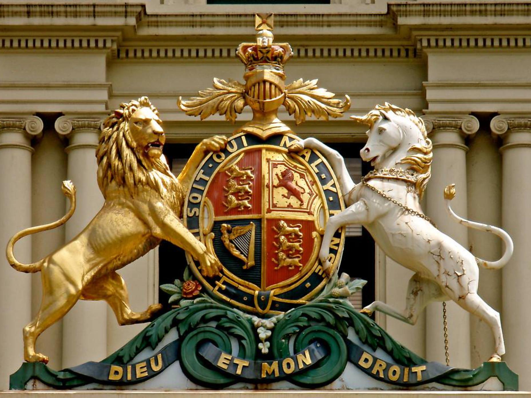 "Dieu et mon droit" la devise française des rois d'Angleterre